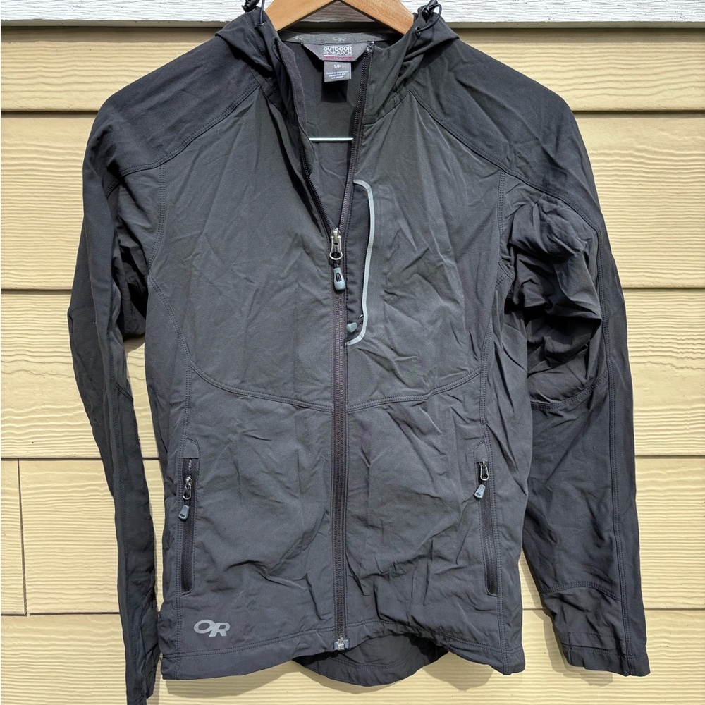 Outdoor Research Black Windbreaker Lightweight Weather-Resistant